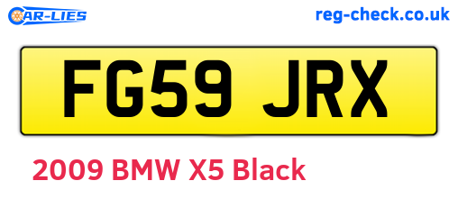 FG59JRX are the vehicle registration plates.