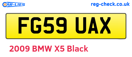 FG59UAX are the vehicle registration plates.