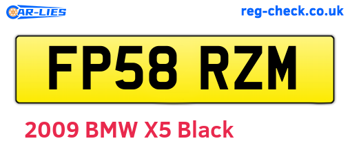 FP58RZM are the vehicle registration plates.