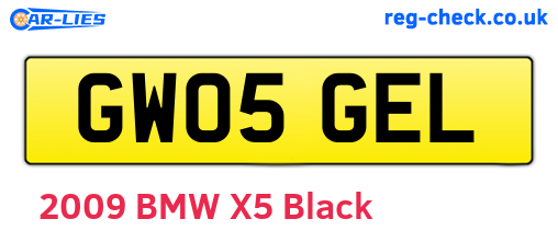 GW05GEL are the vehicle registration plates.