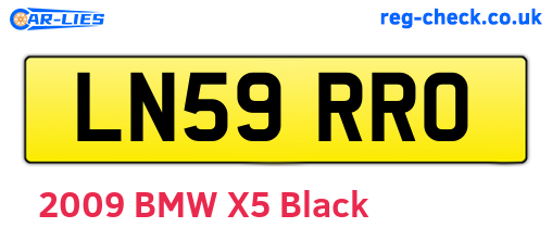 LN59RRO are the vehicle registration plates.