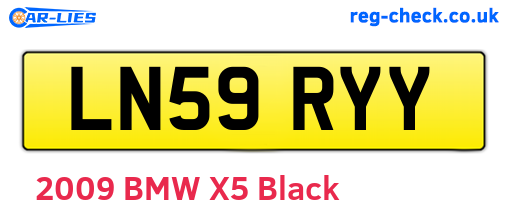 LN59RYY are the vehicle registration plates.