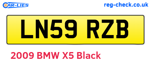 LN59RZB are the vehicle registration plates.
