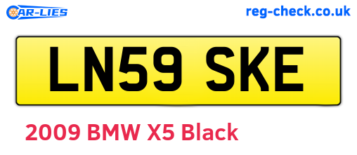 LN59SKE are the vehicle registration plates.