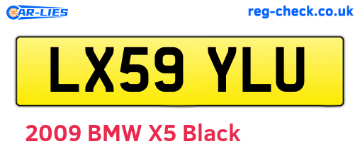 LX59YLU are the vehicle registration plates.