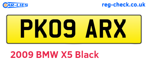 PK09ARX are the vehicle registration plates.