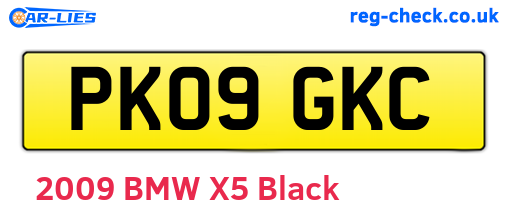 PK09GKC are the vehicle registration plates.