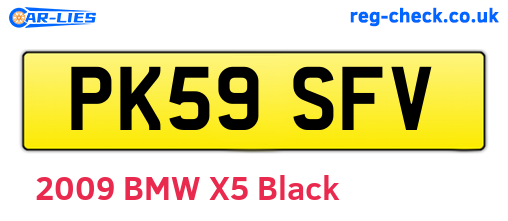 PK59SFV are the vehicle registration plates.