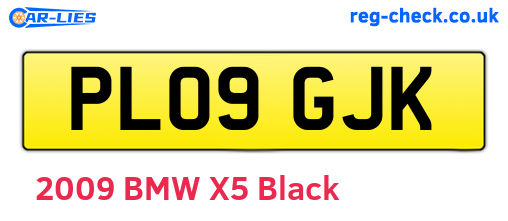 PL09GJK are the vehicle registration plates.