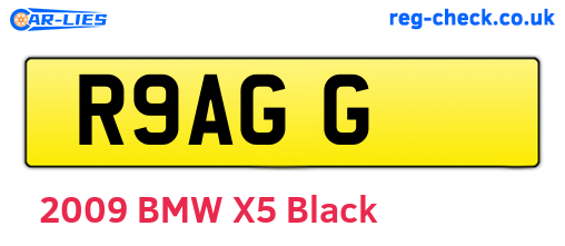 R9AGG are the vehicle registration plates.