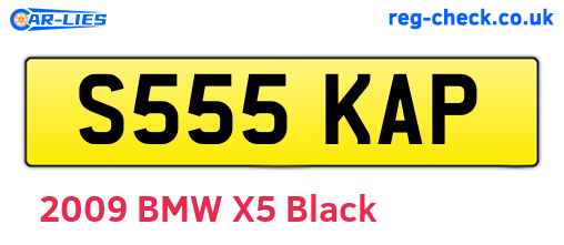 S555KAP are the vehicle registration plates.