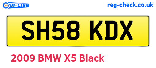 SH58KDX are the vehicle registration plates.