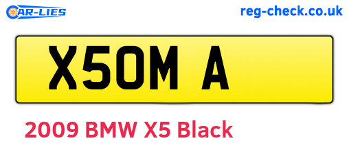 X5OMA are the vehicle registration plates.