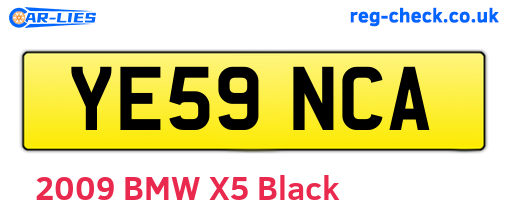 YE59NCA are the vehicle registration plates.