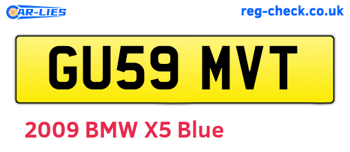GU59MVT are the vehicle registration plates.