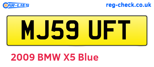 MJ59UFT are the vehicle registration plates.