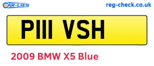 P111VSH are the vehicle registration plates.