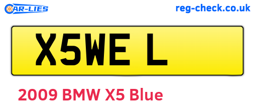 X5WEL are the vehicle registration plates.