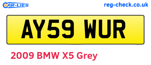 AY59WUR are the vehicle registration plates.