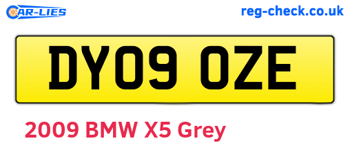 DY09OZE are the vehicle registration plates.