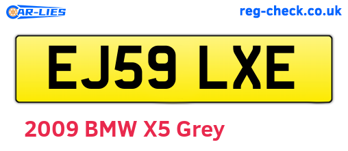 EJ59LXE are the vehicle registration plates.