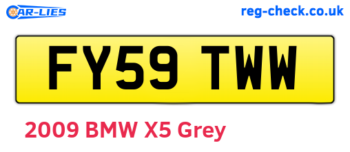 FY59TWW are the vehicle registration plates.