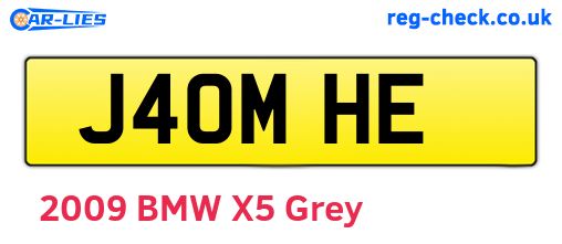 J40MHE are the vehicle registration plates.