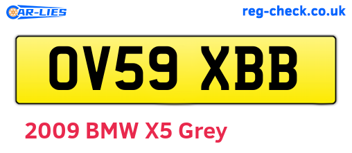 OV59XBB are the vehicle registration plates.