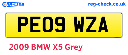 PE09WZA are the vehicle registration plates.