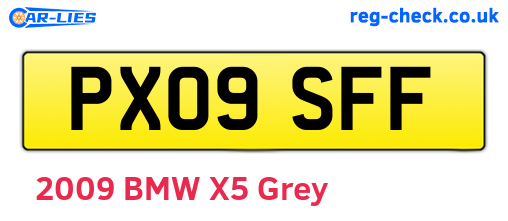 PX09SFF are the vehicle registration plates.