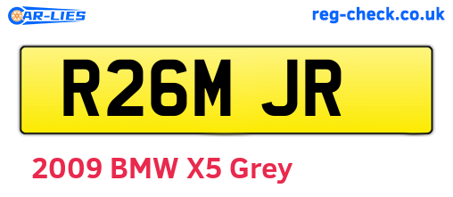 R26MJR are the vehicle registration plates.
