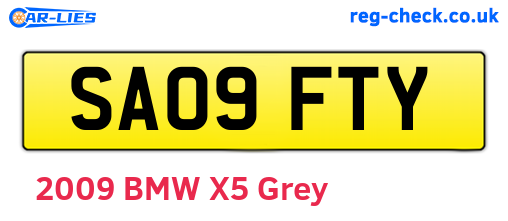 SA09FTY are the vehicle registration plates.