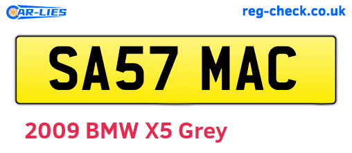 SA57MAC are the vehicle registration plates.