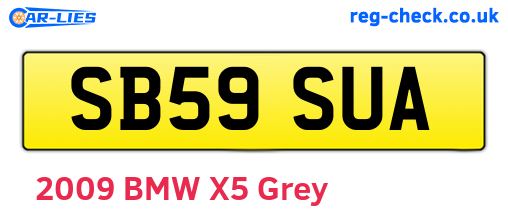 SB59SUA are the vehicle registration plates.