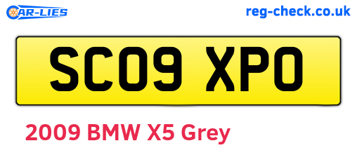 SC09XPO are the vehicle registration plates.