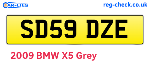 SD59DZE are the vehicle registration plates.