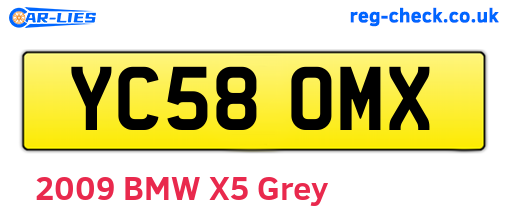 YC58OMX are the vehicle registration plates.