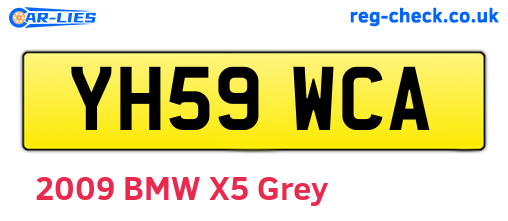 YH59WCA are the vehicle registration plates.