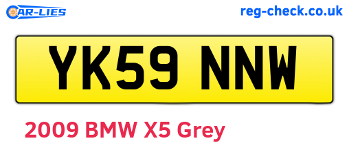 YK59NNW are the vehicle registration plates.