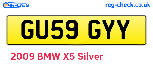 GU59GYY are the vehicle registration plates.