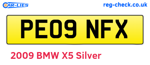 PE09NFX are the vehicle registration plates.