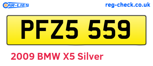 PFZ5559 are the vehicle registration plates.
