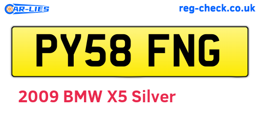 PY58FNG are the vehicle registration plates.