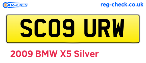 SC09URW are the vehicle registration plates.