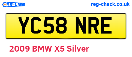 YC58NRE are the vehicle registration plates.