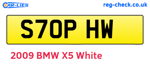 S70PHW are the vehicle registration plates.