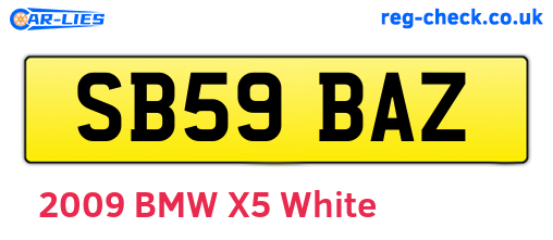 SB59BAZ are the vehicle registration plates.