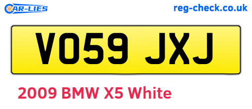 VO59JXJ are the vehicle registration plates.