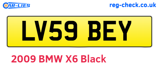 LV59BEY are the vehicle registration plates.