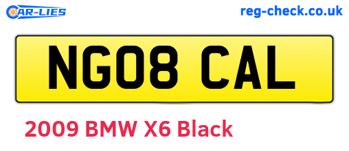 NG08CAL are the vehicle registration plates.